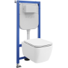 Mexen Stella ensemble encastré WC châssis Tex E avec cuvette WC et abattant à descente lente, blanc - 610930680900