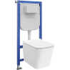 Mexen Teo ensemble encastré WC bâti Tex E avec cuvette WC Tornado et siège à descente progressive, blanc - 610930850700T