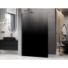 Mexen Kioto L Paroi de douche Walk-in 90 x 200 cm, ombré noir 8 mm, gris acier brossé - 800-090-103-66-76
