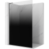 Mexen Kioto L paroi de douche à l'italienne 120 x 200 cm, ombre noire 8 mm, gris canon brossé - 800-120-103-66-76