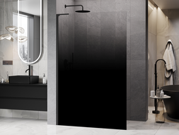 Mexen Kioto L paroi de douche Walk-in 80 x 200 cm, ombre noire 8 mm, noir - 800-080-103-70-76