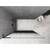 Mexen Kioto L paroi de douche Walk-in 90 x 200 cm, ombre noire 8 mm, noire - 800-080-103-70-76 - 800-090-103-70-76