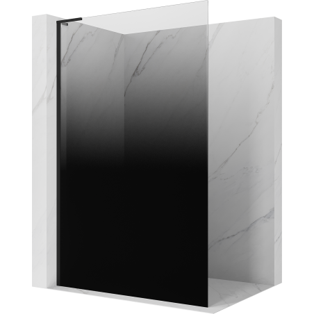 Mexen Kioto L Paroi de douche Walk-in 100 x 200 cm, ombrée noire 8 mm, noire - 800-100-103-70-76