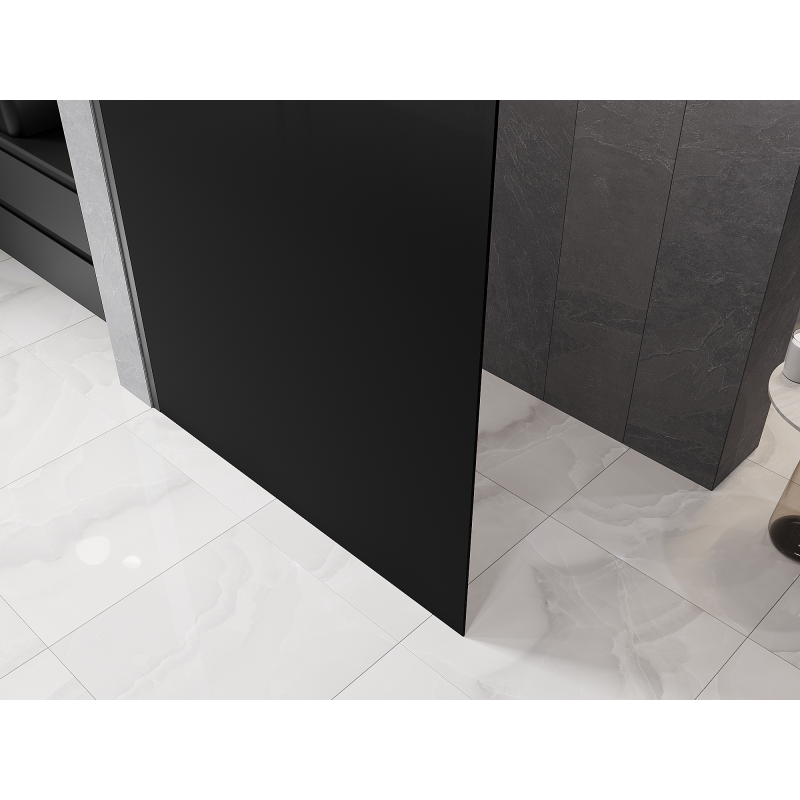 Mexen Kioto L Paroi de douche Walk-in 90 x 200 cm, ombre noire 8 mm, gun metal - 800-090-103-95-76