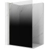 Mexen Kioto L Paroi de douche Walk-in 100 x 200 cm, ombre noire 8 mm, nickel brossé - 800-100-103-97-76