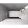 Mexen Kioto L paroi de douche Walk-in 110 x 200 cm, ombre noire 8 mm, nickel brossé - 800-110-103-97-76