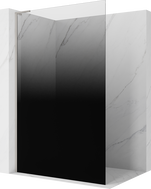 Mexen Kioto L paroi de douche Walk-in 110 x 200 cm, ombre noire 8 mm, nickel brossé - 800-110-103-97-76