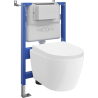Mexen Carmen ensemble encastré WC cadre pneumatique Tex Air XS-F avec cuvette WC et abattant à descente progressive, blanc
