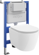 Mexen Carmen ensemble encastré WC châssis pneumatique Tex Air XS-F avec cuvette WC Tornado et abattant à descente ralentie,