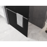 Mexen Kioto+ paroi de douche avec étagère Walk-in 140 x 200 cm, ombre noire 8 mm, chromée - 800-140-121-01-76