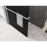 Mexen Kioto+ paroi de douche avec étagère Walk-in 80 x 200 cm, ombrée noire 8 mm, blanche - 800-080-121-20-76