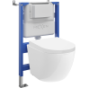 Mexen Lena ensemble encastré WC châssis pneumatique Tex Air XS-F avec cuvette WC et abattant à descente lente, blanc