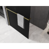 Mexen Kioto+ paroi de douche avec étagère Walk-in 70 x 200 cm, ombre noire 8 mm, or - 800-070-121-50-76