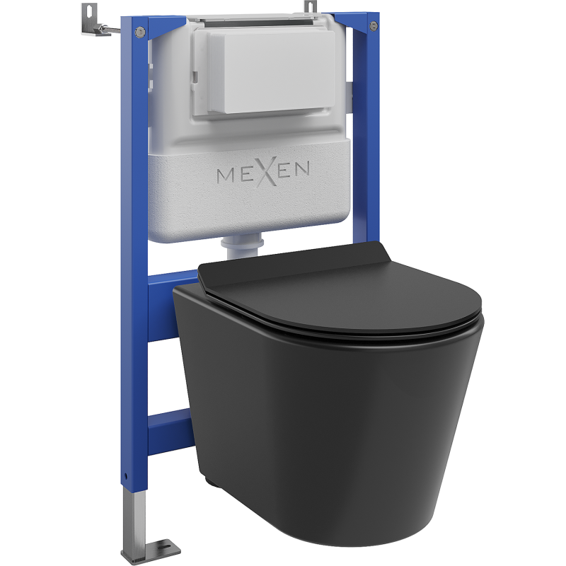 Mexen Rico ensemble encastré WC bâti-support pneumatique Tex Air XS-F avec cuvette WC Tornado et abattant à descente