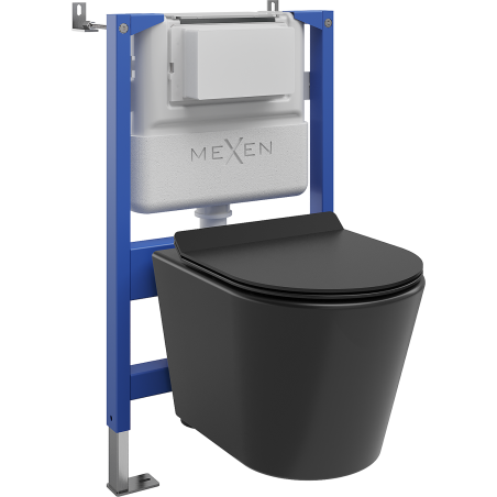Mexen Rico ensemble encastré WC bâti-support pneumatique Tex Air XS-F avec cuvette WC Tornado et abattant à descente