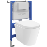 Mexen Rico ensemble encastré WC châssis pneumatique Tex Air XS-F avec cuvette WC et abattant à descente ralentie, blanc