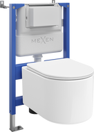 Mexen Sofia ensemble WC encastré châssis pneumatique Tex Air XS-F avec cuvette WC et abattant à descente lente, blanc