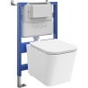 Mexen Teo ensemble encastré WC châssis pneumatique Tex Air XS-F avec cuvette WC Tornado et abattant à descente progressive,