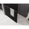 Mexen Kioto+ paroi de douche avec étagère Walk-in 80 x 200 cm, ombre noire 8 mm, cuivre brossé - 800-080-121-65-76