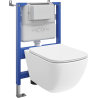 Mexen Timo ensemble encastré WC bâti-support pneumatique Tex Air XS-F avec cuvette WC Tornado et abattant à descente