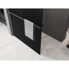 Mexen Kioto+ paroi de douche avec étagère Walk-in 80 x 200 cm, ombre noire 8 mm, métal canon - 800-080-121-95-76