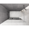 Mexen Kioto+ Paroi de douche avec étagère Walk-in 70 x 200 cm, ombre noire 8 mm, chrome - 800-070-121-01-76
