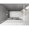 Mexen Kioto+ paroi de douche avec étagère Walk-in 80 x 200 cm, ombrée noire 8 mm, blanche - 800-080-121-20-76