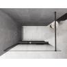 Mexen Kioto+ paroi de douche avec étagère Walk-in 140 x 200 cm, ombre noire 8 mm, gris canon brossé - 800-140-121-66-76