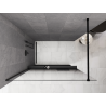 Mexen Kioto+ paroi de douche avec étagère Walk-in 90 x 200 cm, ombre noire 8 mm, noire - 800-090-121-70-76
