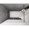Mexen Kioto+ paroi de douche avec étagère Walk-in 80 x 200 cm, ombre noire 8 mm, métal canon - 800-080-121-95-76