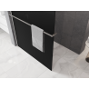 Mexen Kioto+ paroi de douche avec étagère Walk-in 120 x 200 cm, ombre noire 8 mm, nickel brossé - 800-120-121-97-76