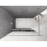 Mexen Kioto+ paroi de douche avec étagère Walk-in 120 x 200 cm, ombre noire 8 mm, nickel brossé - 800-120-121-97-76