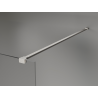 Mexen Kioto+ paroi de douche avec étagère Walk-in 150 x 200 cm, ombre noire 8 mm, nickel brossé - 800-150-121-97-76