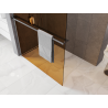 Mexen Kioto+ paroi de douche avec étagère Walk-in 80 x 200 cm, bronze 8 mm, chrome - 800-080-121-01-32