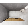 Mexen Kioto+ paroi de douche avec étagère Walk-in 80 x 200 cm, bronze 8 mm, chrome - 800-080-121-01-32