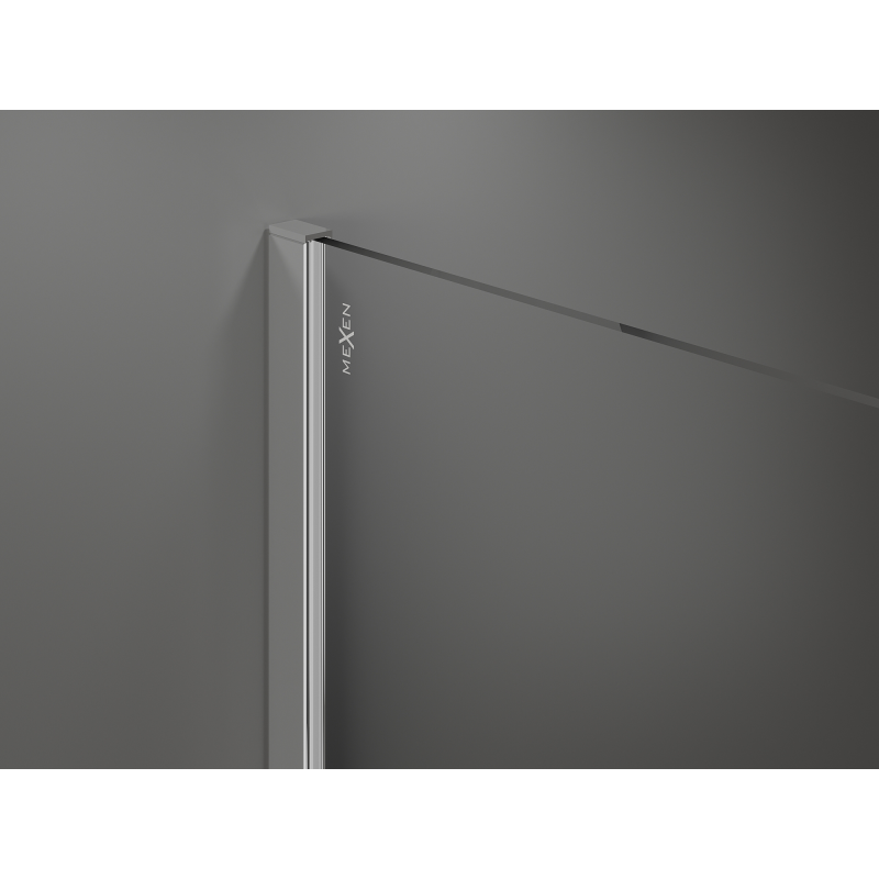 Mexen Kioto+ paroi de douche avec étagère Walk-in 80 x 200 cm, bronze 8 mm, chrome - 800-080-121-01-32