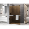 Mexen Kioto+ paroi de douche avec étagère Walk-in 130 x 200 cm, bronze 8 mm, chromé - 800-130-121-01-32