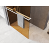 Mexen Kioto+ paroi de douche avec étagère Walk-in 100 x 200 cm, bronze 8 mm, blanc - 800-100-121-20-32