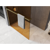 Mexen Kioto+ paroi de douche avec étagère Walk-in 120 x 200 cm, bronze 8 mm, doré - 800-120-121-50-32
