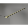 Mexen Kioto+ paroi de douche avec étagère Walk-in 100 x 200 cm, bronze 8 mm, or brossé - 800-100-121-55-32