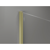 Mexen Kioto+ paroi de douche avec étagère Walk-in 140 x 200 cm, bronze 8 mm, or brossé - 800-140-121-55-32