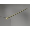 Mexen Kioto+ paroi de douche avec étagère Walk-in 140 x 200 cm, bronze 8 mm, or brossé - 800-140-121-55-32