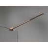 Mexen Kioto+ paroi de douche avec étagère Walk-in 90 x 200 cm, bronze 8 mm, or rose - 800-090-121-60-32