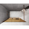 Mexen Kioto+ paroi de douche avec étagère Walk-in 90 x 200 cm, bronze 8 mm, or rose - 800-090-121-60-32
