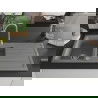 Mexen Andres évier en granit 1,5-bassin avec égouttoir et robinet de cuisine Telma, gris - 6515-71-670200-71