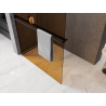 Mexen Kioto+ paroi de douche avec étagère Walk-in 70 x 200 cm, bronze 8 mm, gun gray brossé - 800-070-121-66-32