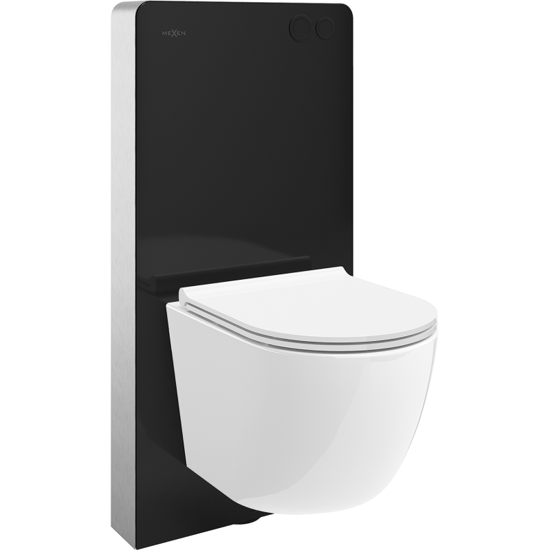 Mexen Lena ensemble encastré WC cadre pneumatique Tex Air G avec cuvette WC et abattant à descente lente, blanc