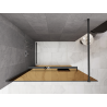 Mexen Kioto+ paroi de douche avec étagère Walk-in 110 x 200 cm, bronze 8 mm, gris métallisé brossé - 800-110-121-66-32