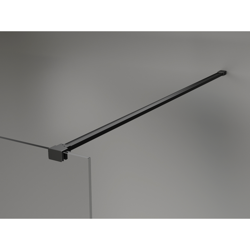 Mexen Kioto+ paroi de douche avec étagère Walk-in 70 x 200 cm, bronze 8 mm, noir - 800-070-121-70-32