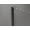 Mexen Kioto+ paroi de douche avec étagère Walk-in 140 x 200 cm, marron 8 mm, noir - 800-140-121-70-32